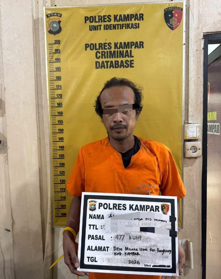 Polres Kampar Tangkap Pelaku Pencurian di Kantor Balai Penyuluhan