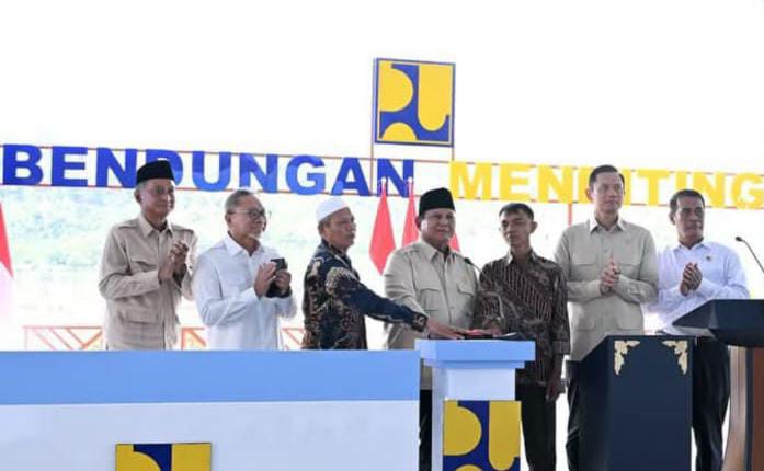 Presiden Prabowo Subianto Resmikan Lima Bendungan di Indonesia, Layani Irigasi Seluas 39 Ribu Hektare